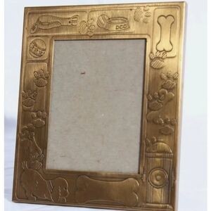 M.W. Carr Brass Picture Frame Puppy Dogs Vintage Rare NWT!